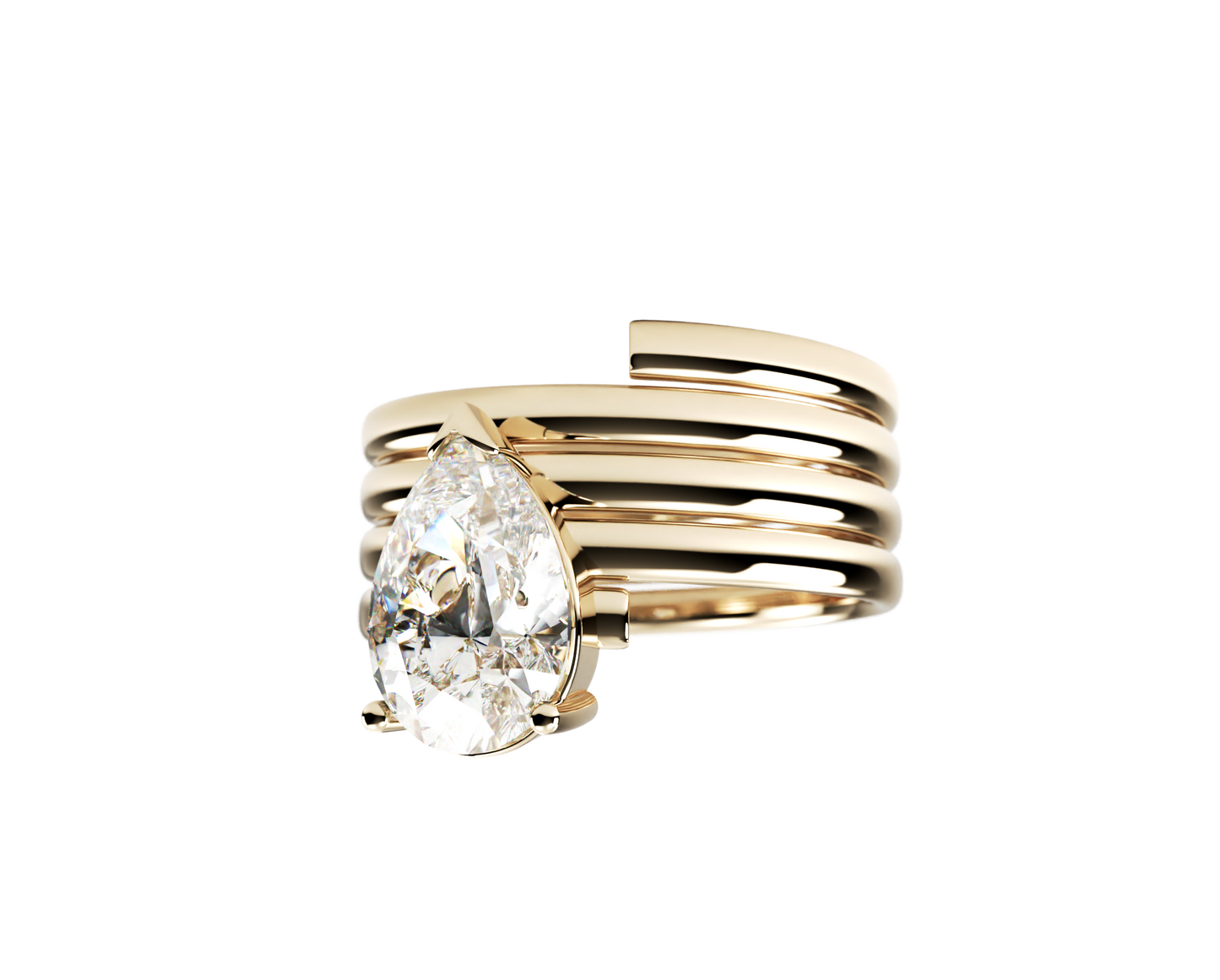SPRIAL STONE RING